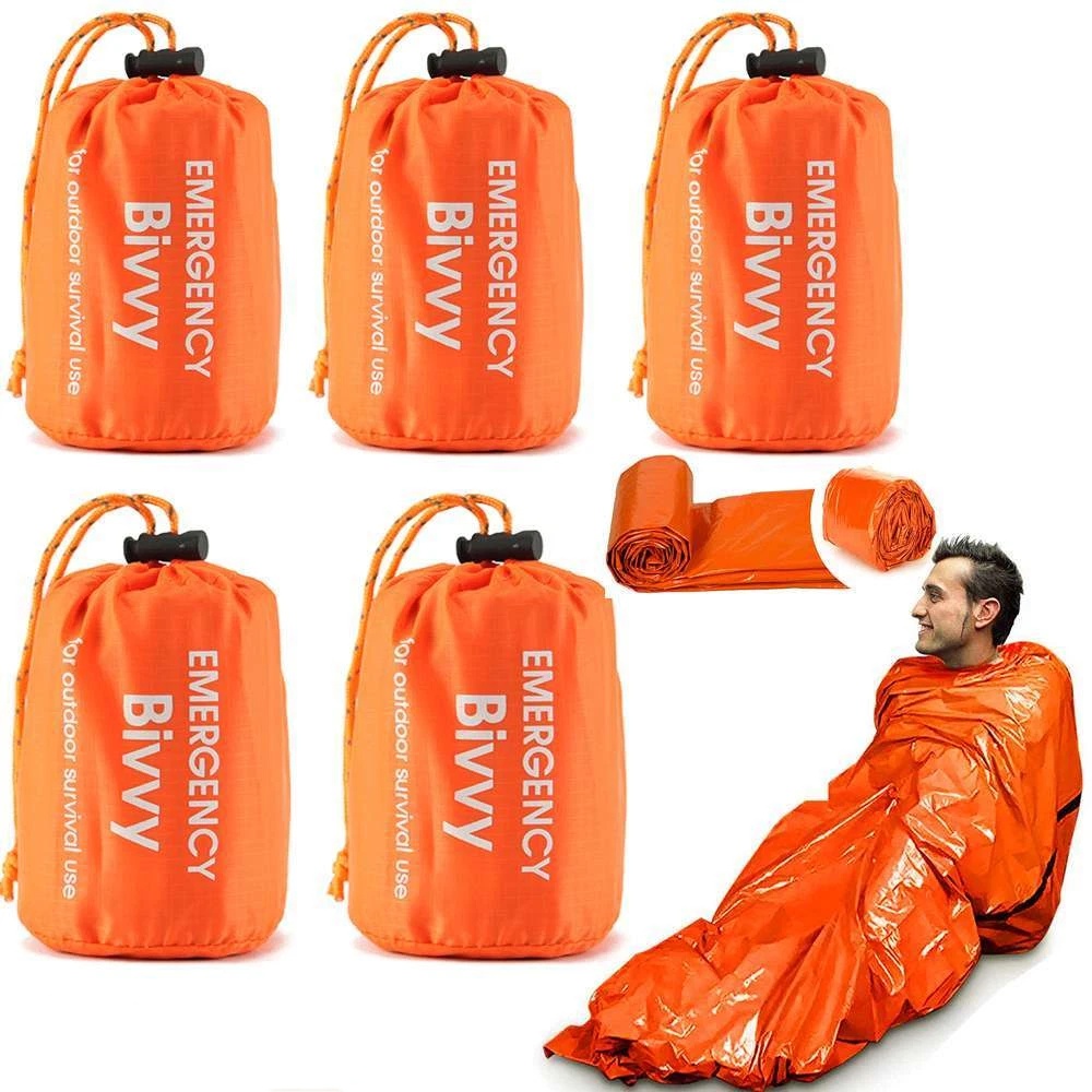 Bivy Bag Emergency - 1-5팩 비상용 침낭 보온 담요 방수