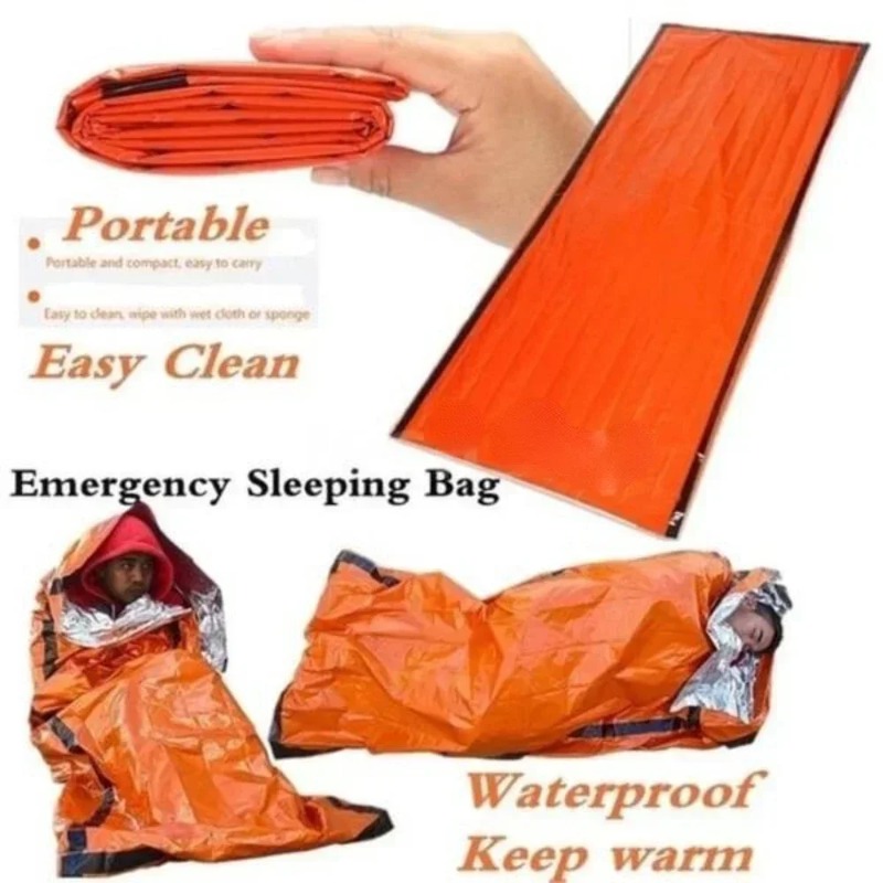 Survival Blanket Reflective - 1pc PE 비상 담요 절연 침낭