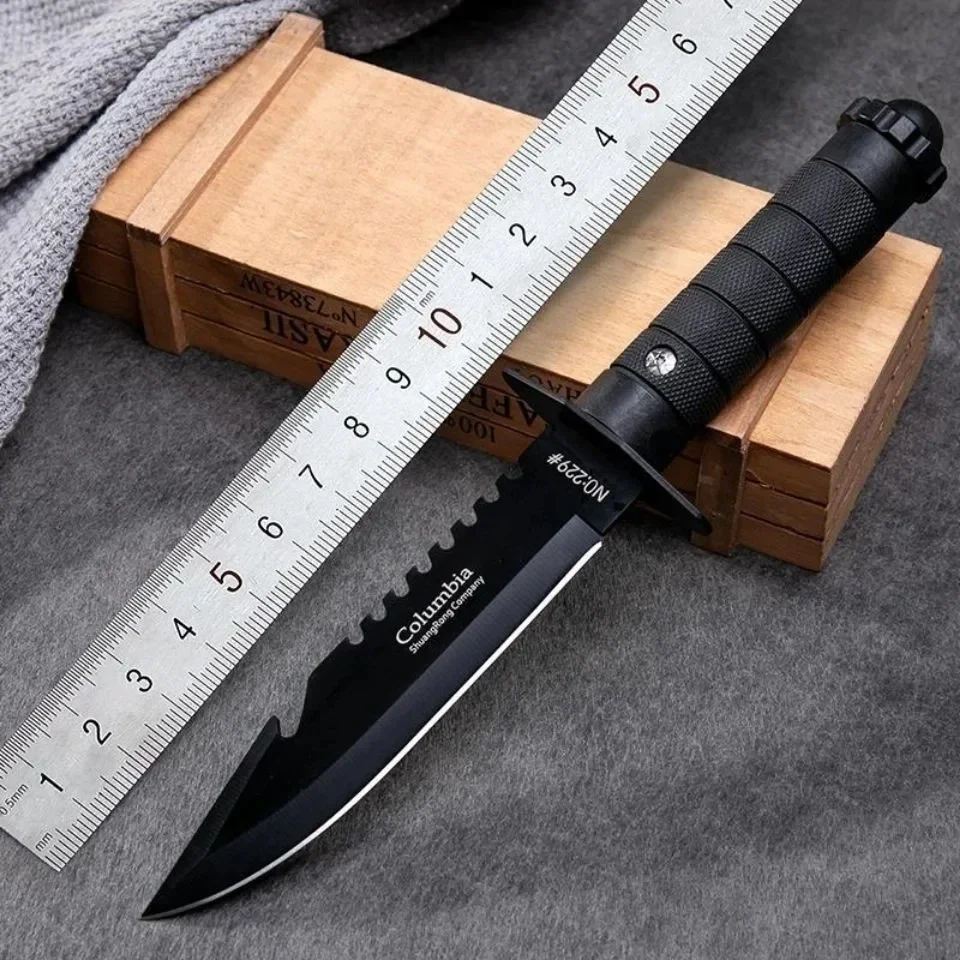 Bushcraft Knife Fixed - 7CR17MOV 캠핑 야외용 직선 나이프 정글