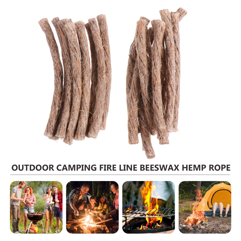 Fire Starting Kit - 10Pcs 생존 심지 대마 코드 캠핑