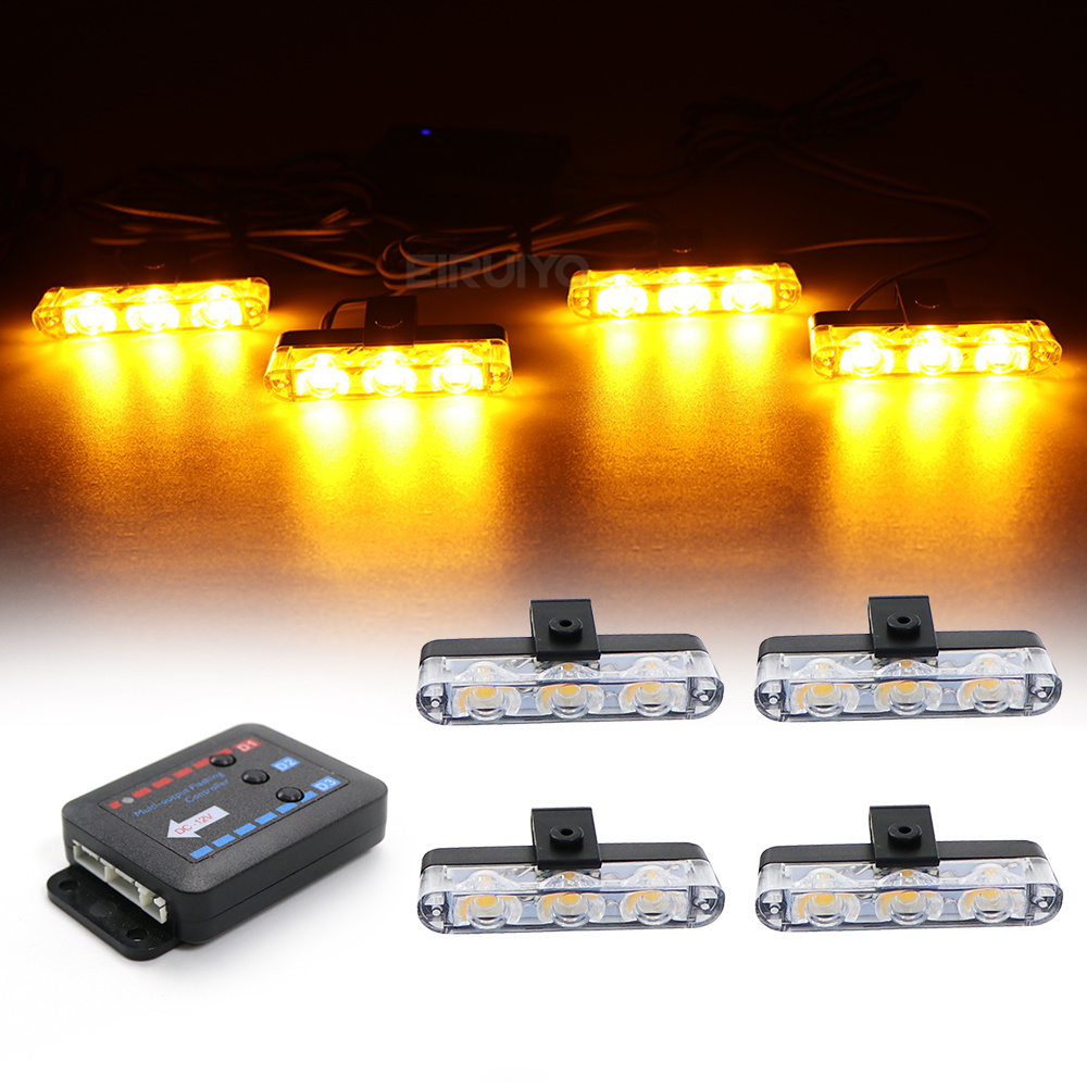 Sos Light Strobe - 4x3 LED 그릴 자동차 LED 스트로브