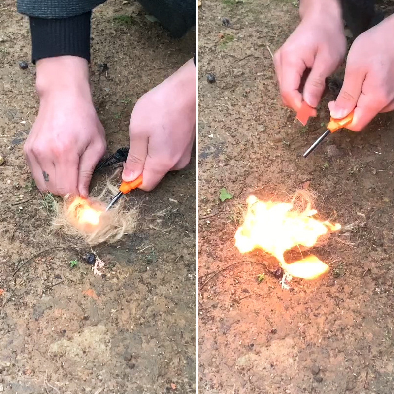 야외 생존용 플린트 파이어 스타터, 나무 손잡이, 다기 - Magnesium Fire Starter 리뷰 및 가격