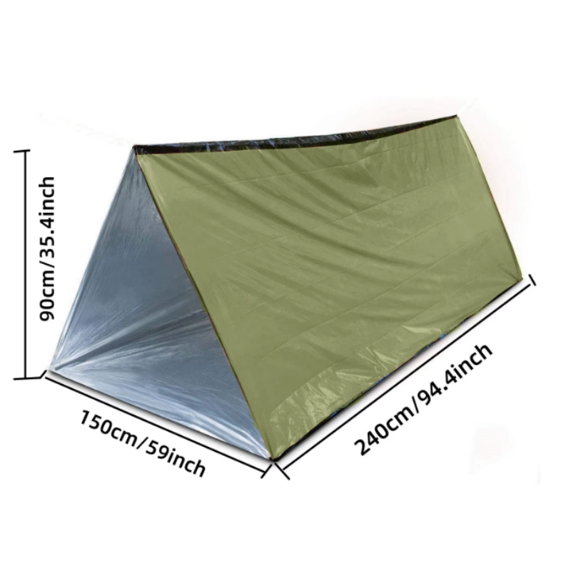 2인용 재사용 가능 마일라 튜브형 비상 텐트 방수 방풍 - Emergency Mylar Tent 리뷰 및 가격