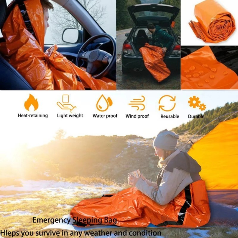 휴대용 방수 비상 생존 침낭 하이킹 캠핑 장비 보온 비 - Bivy Bag Emergency 리뷰 및 가격