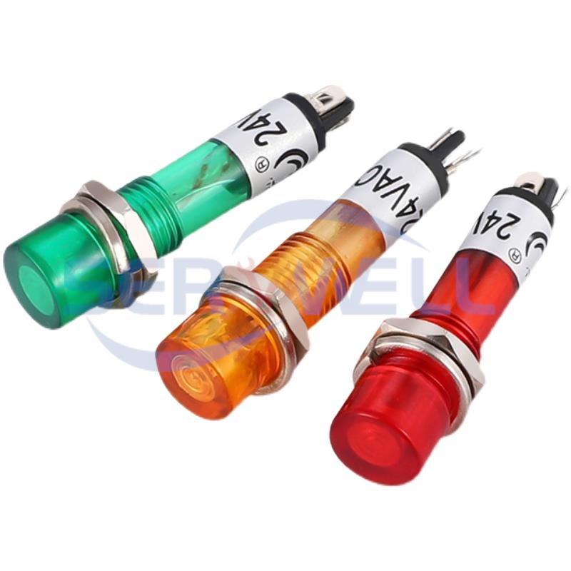 10pcs 패널 7mm 장착 빨간색 녹색 주황색 전원  - Signal Panel Orange 리뷰 및 가격