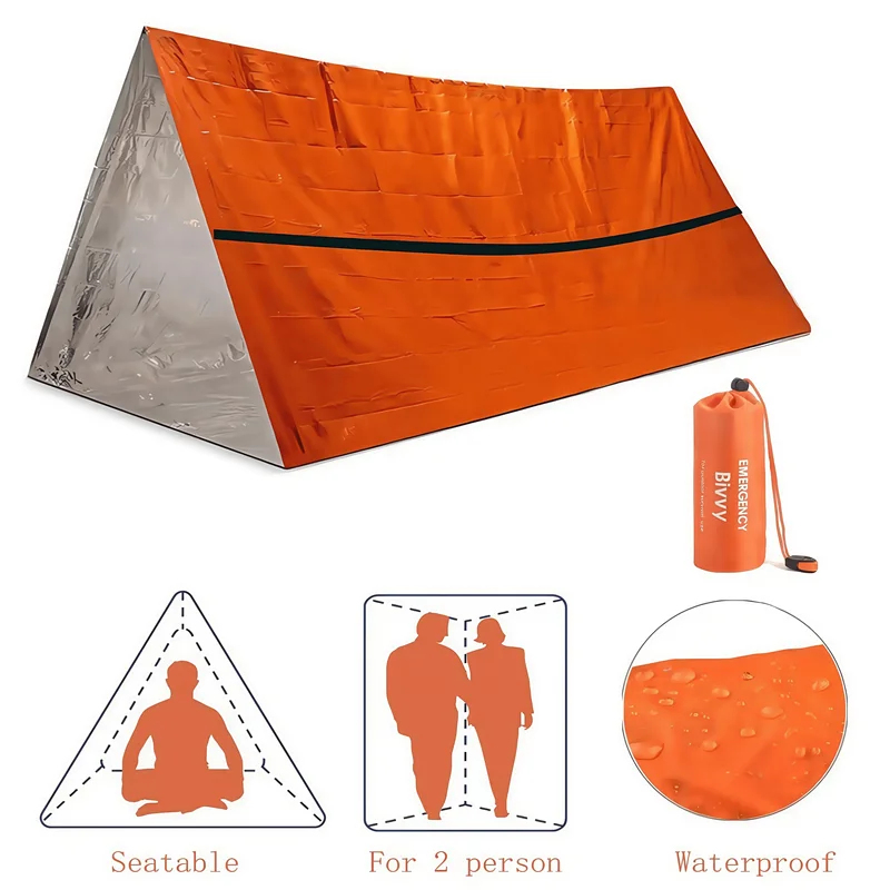 2인용 비상 생존 쉼터 방수 마일라 비비 텐트 보온 침 - Emergency Mylar Tent 리뷰 및 가격
