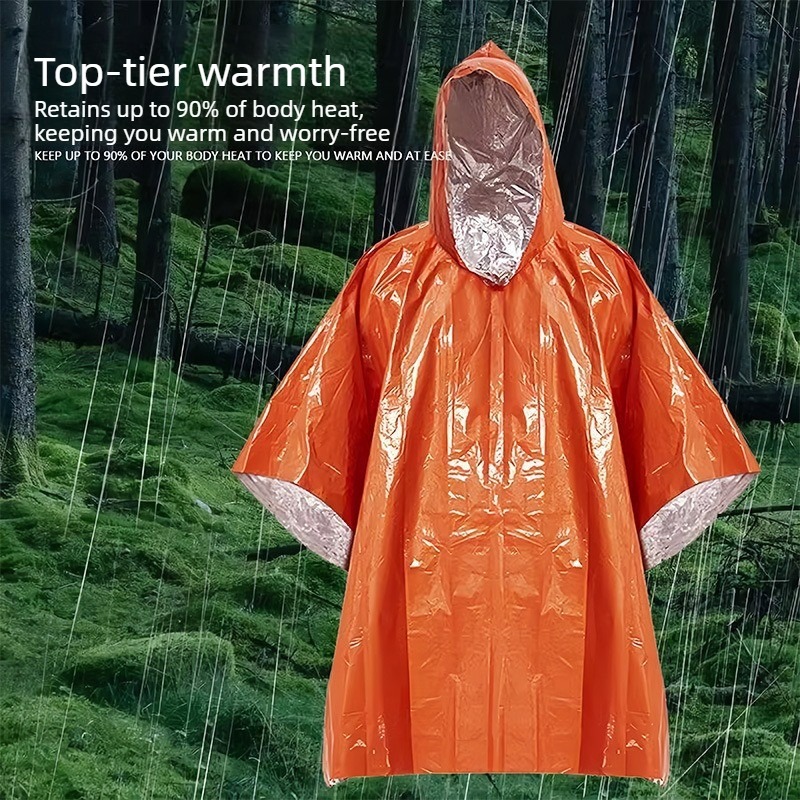 1-10PCS 야외 생존을 위한 비상용 비옷 열 호일  - Emergency Poncho Rain 리뷰 및 가격
