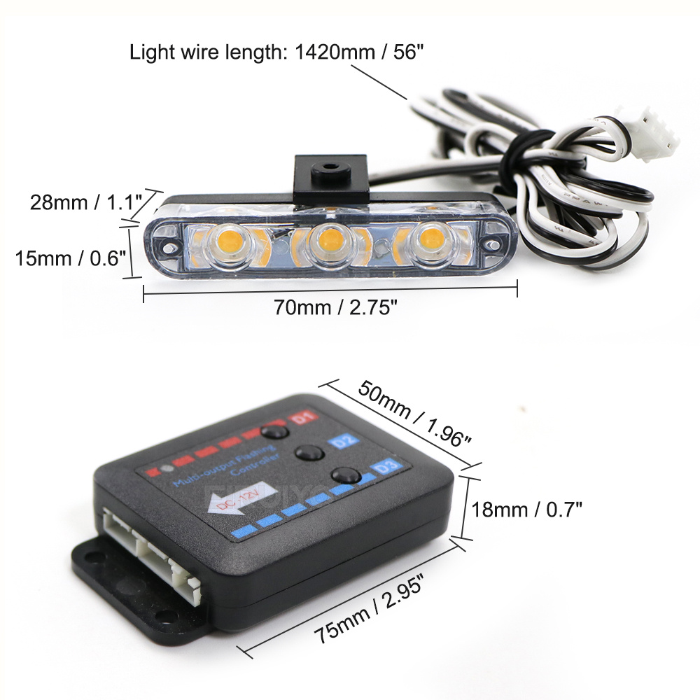 4x3 LED 그릴 자동차 LED 스트로브 라이트 빨강 - Sos Light Strobe 리뷰 및 가격